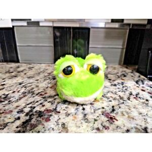 Aurora Frog Plush Dreamy Green Glassy Eyes Cuddly Soft Beanie Rear ‎ 7 "